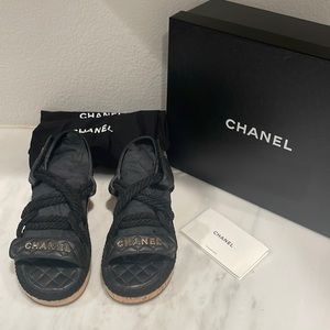 Chanel cord sandals